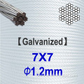 7x7 Dia.1.2mm Galvanized Steel Wire Rope